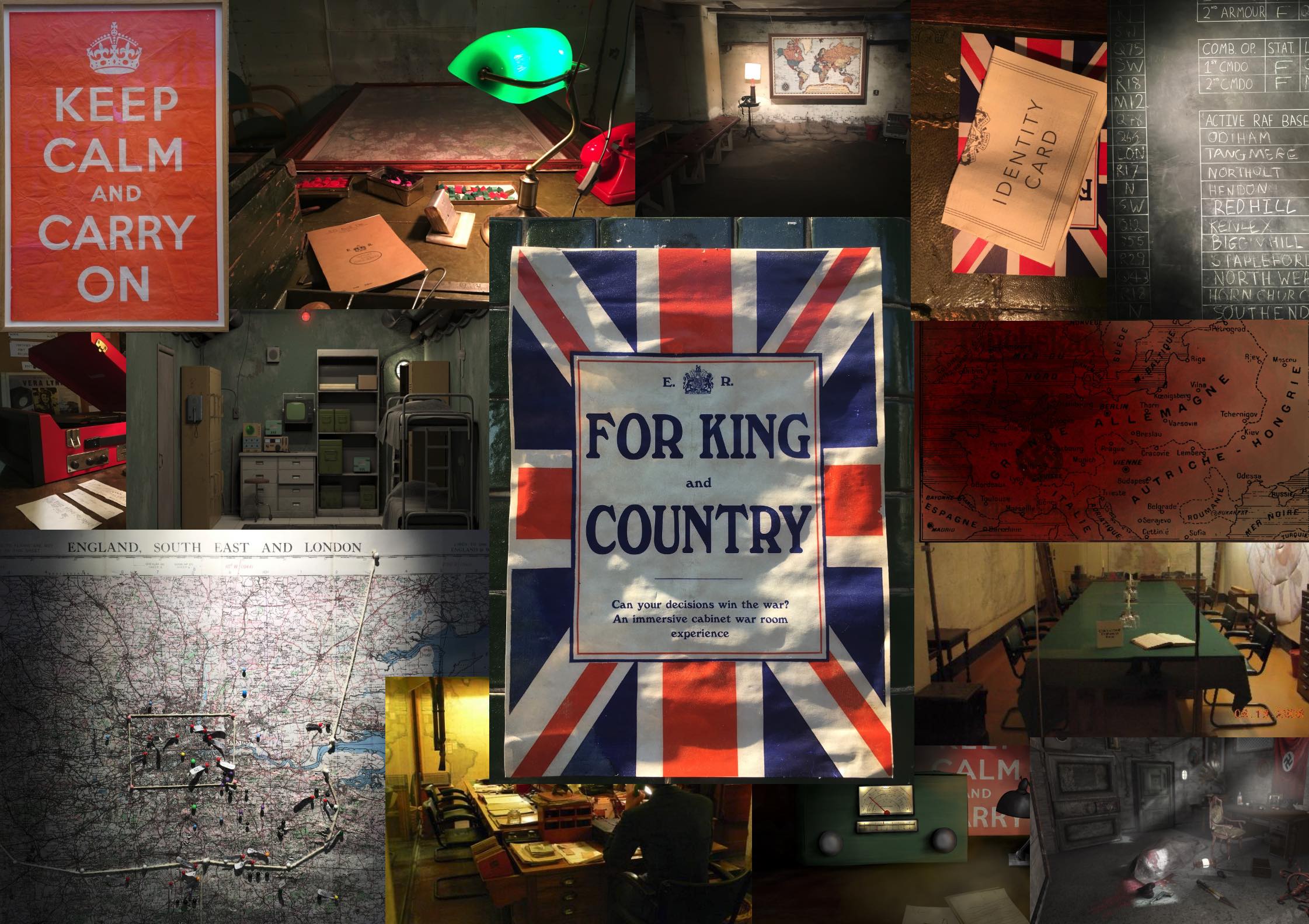 Game settings and props collage.
